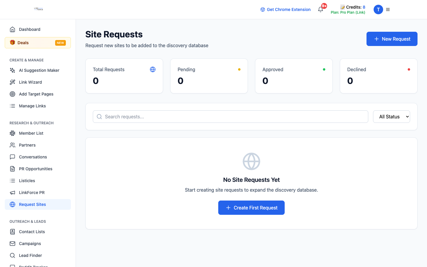Site requests.