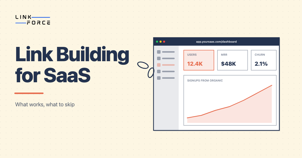 LinkForce featured image: link building for saas