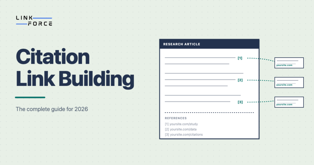 LinkForce featured image: citation link building
