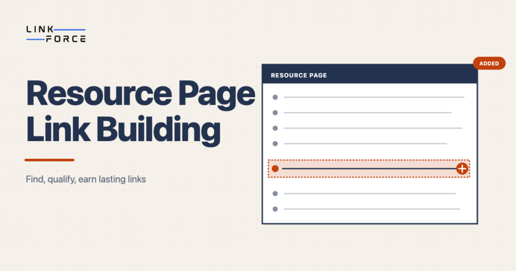 LinkForce featured image: resource page link building