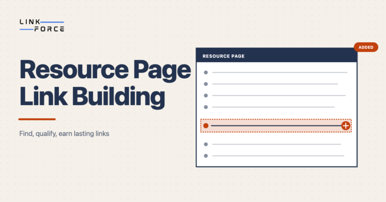 LinkForce featured image: resource page link building