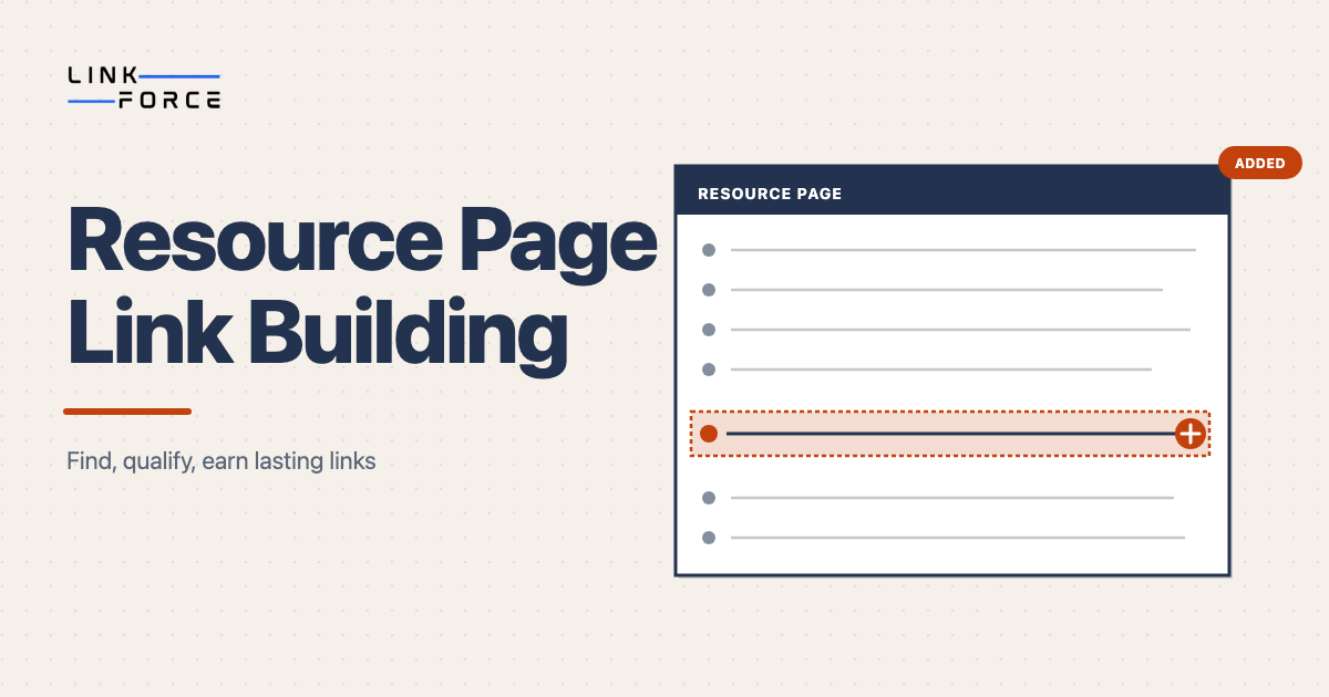 LinkForce featured image: resource page link building