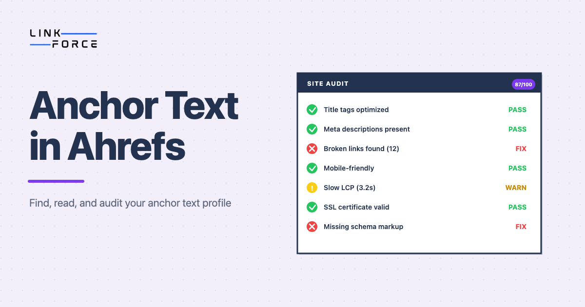 LinkForce featured image: Anchor Text in Ahrefs