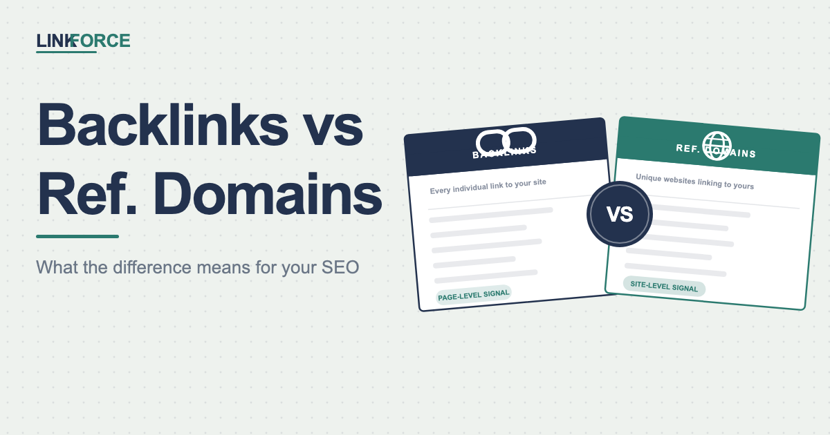 Ahrefs Site Explorer showing Backlinks vs Referring Domains metrics for backlinko.com