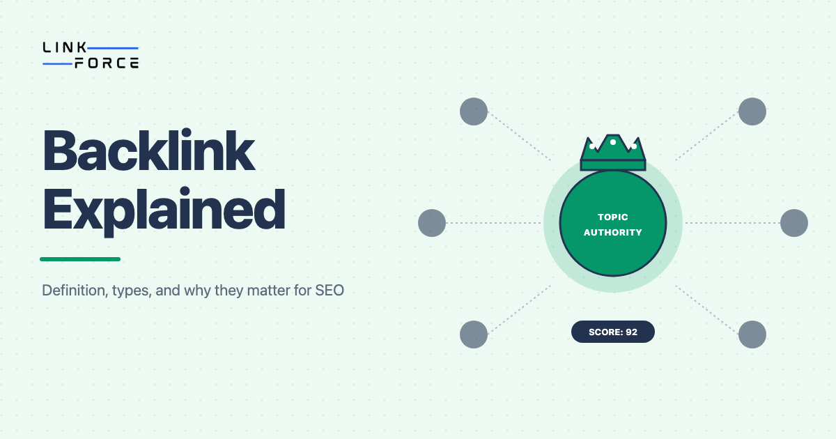 LinkForce featured image: Backlink Explained - definition, types, and why they matter for SEO