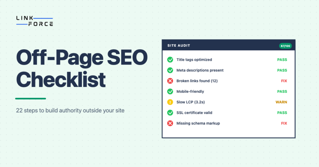 Off-Page SEO Checklist: 22 steps to build authority