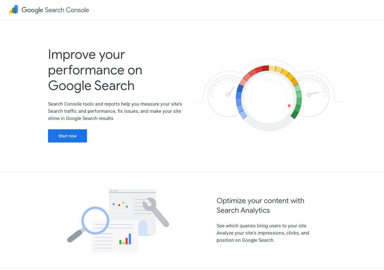Google Search Console — measure organic search performance and track links report