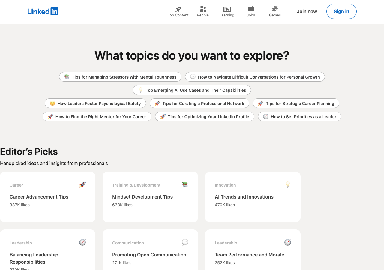 LinkedIn Pulse topics and content distribution for thought leadership articles