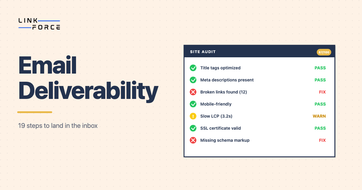 Email deliverability checklist featured image