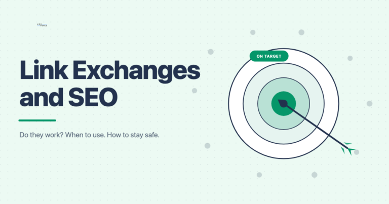 Link exchanges and SEO: strategy guide bullseye illustration
