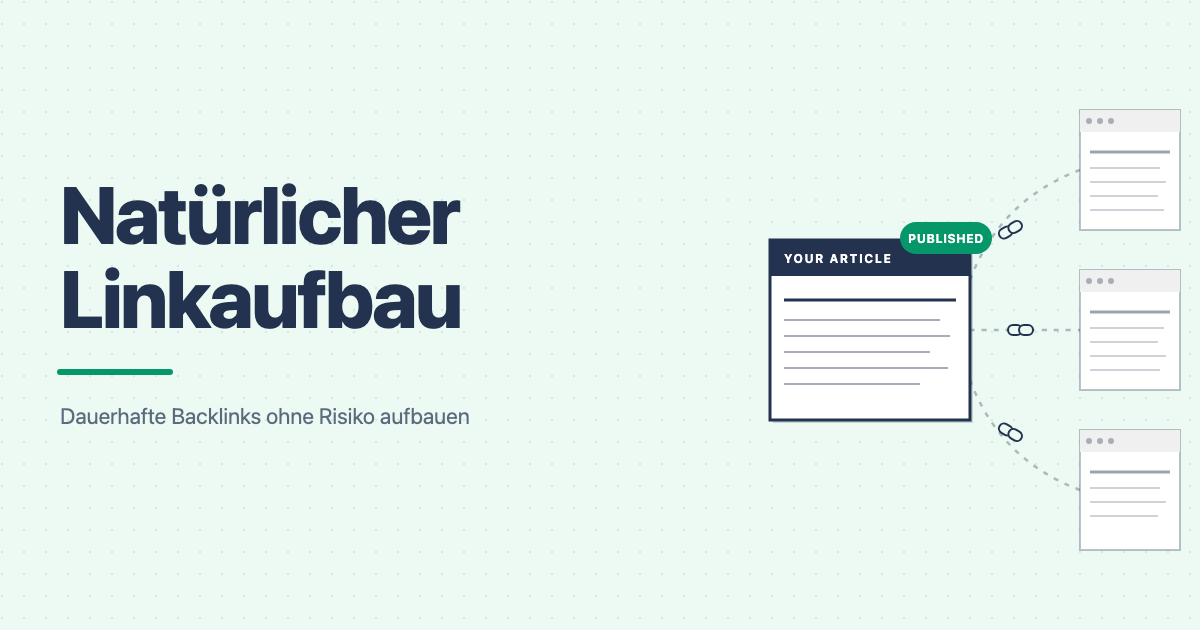 natürlicher linkaufbau