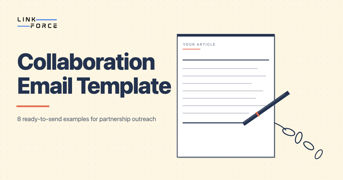 LinkForce featured image: Collaboration Email Template
