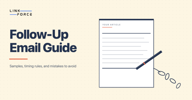 LinkForce featured image: How to Send a Follow-Up Email After No Response