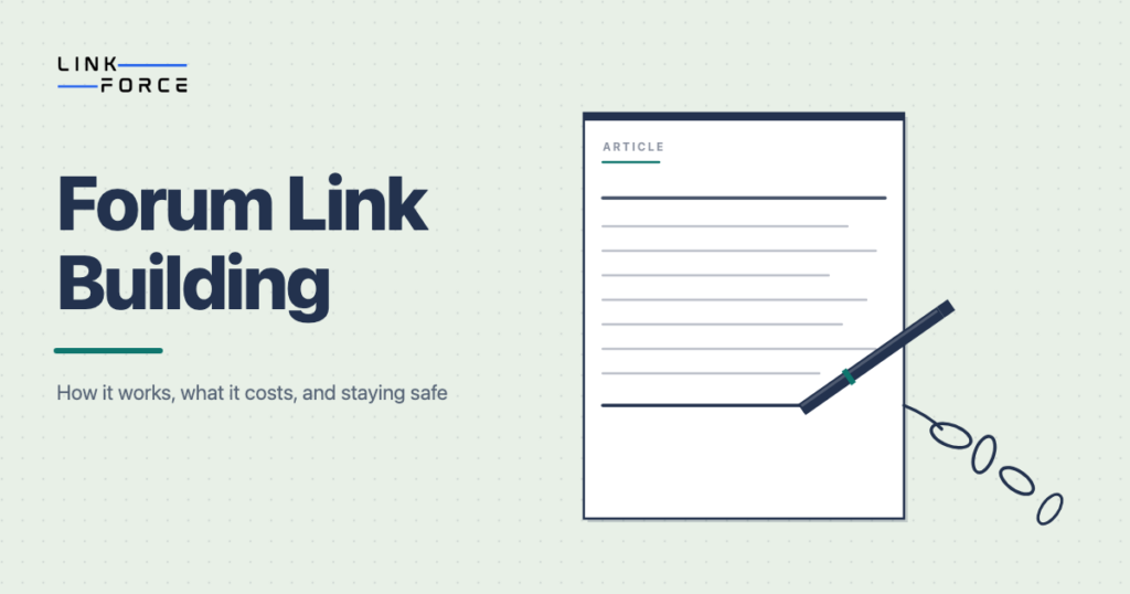 LinkForce featured image: Forum Link Building