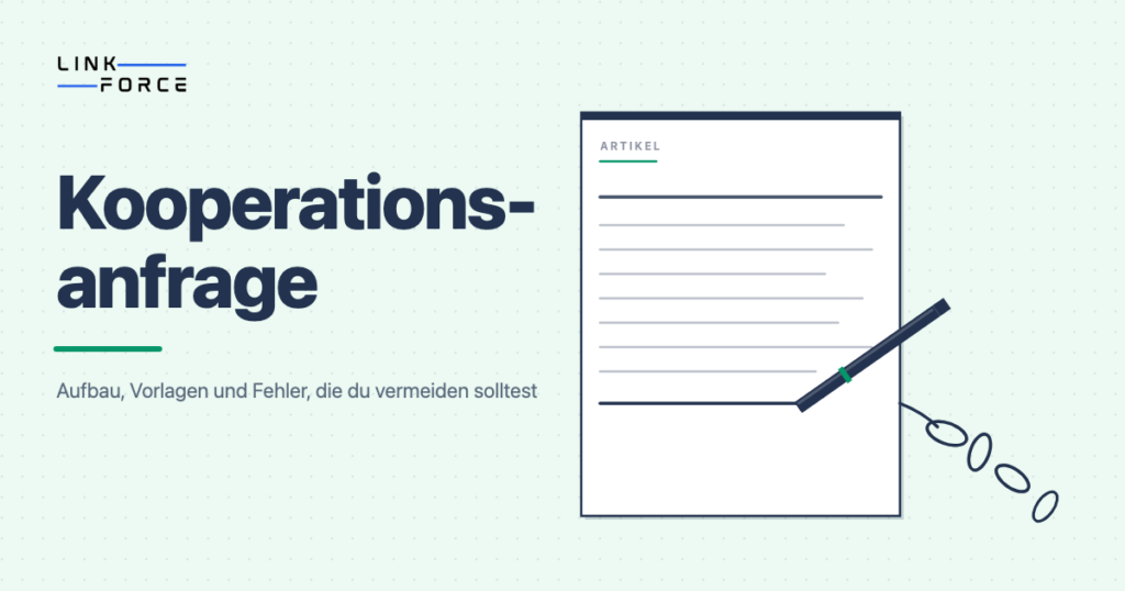 kooperationsanfrage vorlage
